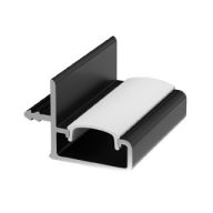 LED Профиль 4462 для верхней базы Черный /БРАШ c рассеивателем, L-4050 (4100)