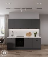 Кухня Антрацит 2,4м без столешницы