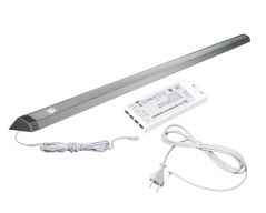 КСС КОМПЛЕКТ ИЗ 1-го LED СВЕТ-КА PL-19 кругл. серебро/нейтр.свет/блок/выкл/сет.шнур (19.143.35.682)