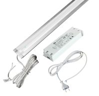 КСС КОМПЛЕКТ ИЗ 2-х LED СВЕТ-КОВ FR-18 квадрат серебро/тепл.свет/блок/выкл/сет.шнур (19.143.35.683 )